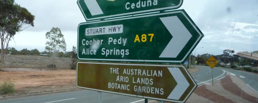 Viaggio in Australia: cartelli