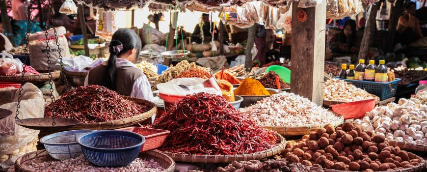 Viaggio in Myanmar: mercato