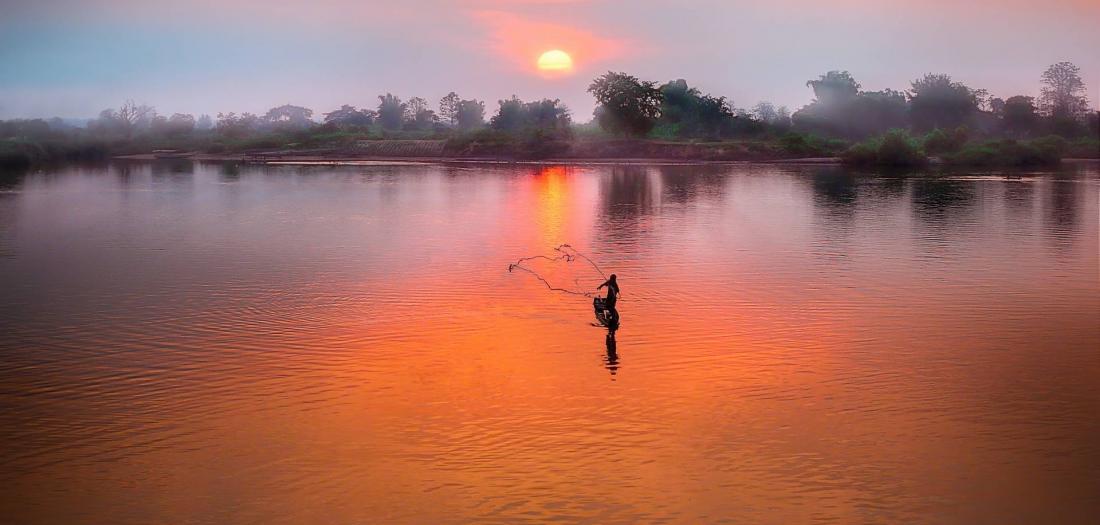 Laos: tramonto
