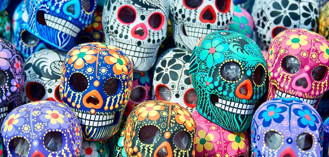 teschi tradizionali per il dia de muertos