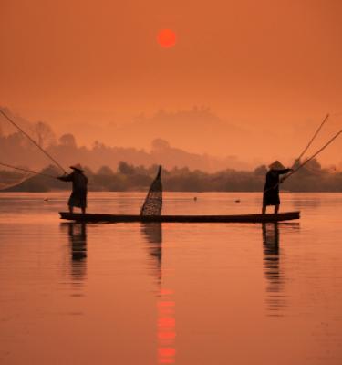 Viaggio in Asia: Pescatori sul Mekong