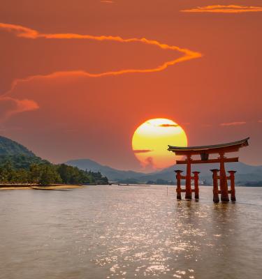 Viaggio di nozze in Giappone: tramonto da sogno