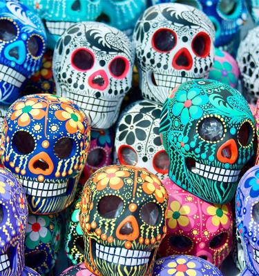 teschi tradizionali per il dia de muertos